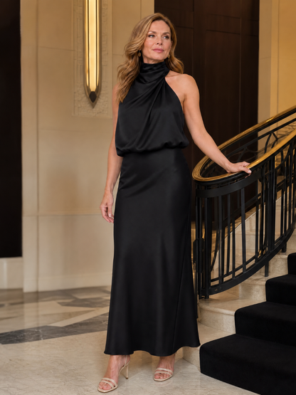 Mariselle™ | Şarap Rengi Kadife Midi Elbise